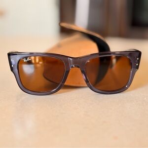 Ray-Ban Violet Sunglasses with Amber Lenses